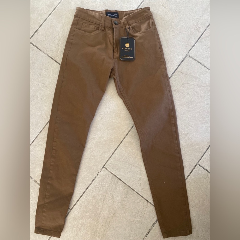 GINGTTO Mens Stylish Skinny Jeans Stretch Jeans ZM178-28 size 28 new with tags